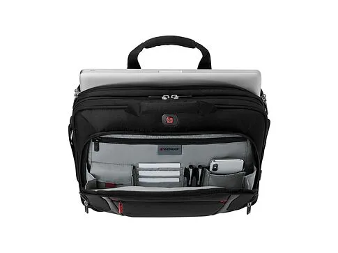 Портфель для ноутбука 15'' WENGER Sensor, черный, полиэстер/ПВХ, 40 x 15 x 33 см, 9 л