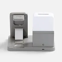 Зарядная станция с электронными часами и подсветкой Large Charge ver.3, серая