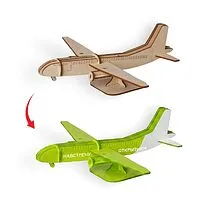 Деревянный 3d пазл Самолет