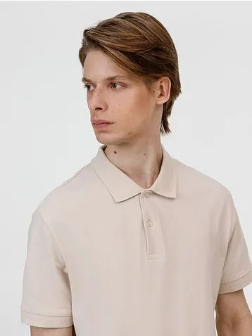 Рубашка поло унисекс Pacific, бежевая (льняная)