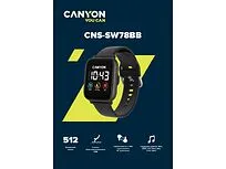 Смарт-часы со встроенным плеером Canyon SaltSW-78, черный (Р)