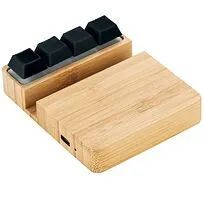 Беспроводное зарядное устройство ClickPad (10W) в виде подставки для телефона, с клавишами анти-стресс, черный
