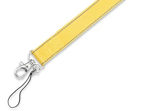 Ланъярд со светоотражающей строчкой, 7110480, желтый Ланъярд со светоотражающей строчкой, 7110480, желтый