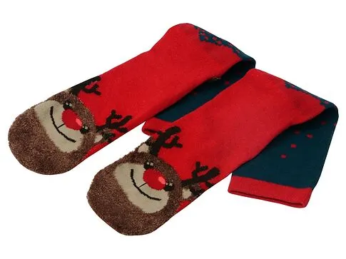 Набор носков с рождественской символикой в мешке мужские, 2 пары, красный