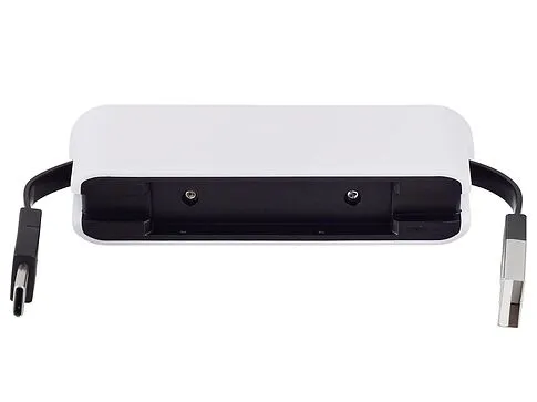 USB-хаб Hubix с коннектором 2-в-1 USB-C и USB-A, 2.0, белый