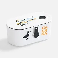 Ланчбокс Lunch Break, белый с черным