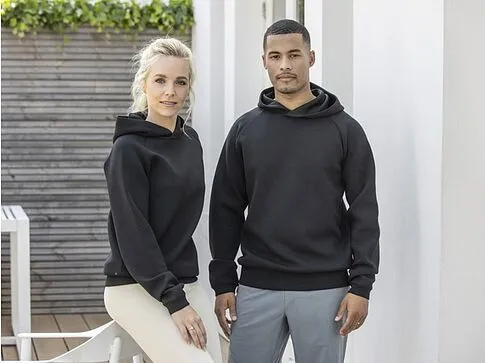 Danali унисекс интерлок спортивная толстовка - Сплошной черный