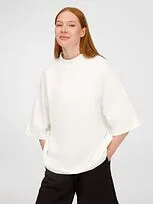 Футболка оверсайз унисекс T9, молочно-белая