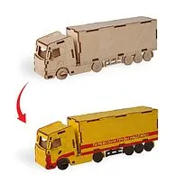 Деревянный 3d пазл Грузовик