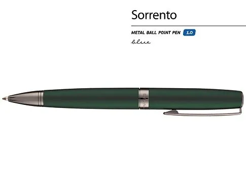 Ручка металлическая шариковая  Sorrento, зеленый матовый