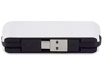 USB-хаб Hubix с коннектором 2-в-1 USB-C и USB-A, 2.0, белый