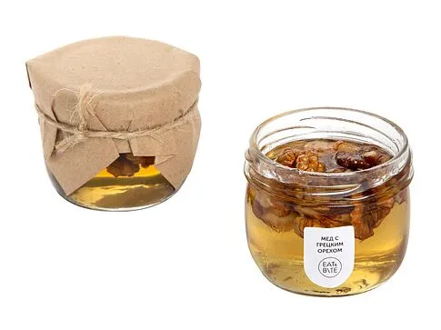 Сувенирный набор Мед с грецким орехом 120 гр