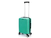 Чемодан TORBER В Отпуск, ярко-бирюзовый, полипропилен, 55 х 36 х 21,5 см, 37 л
