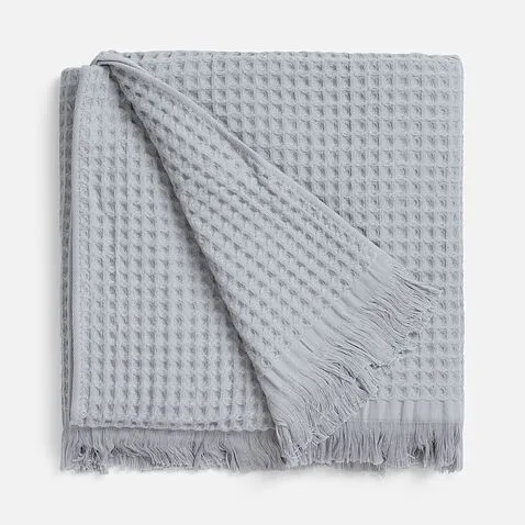 Плед вафельный Elenglect, светло-серый