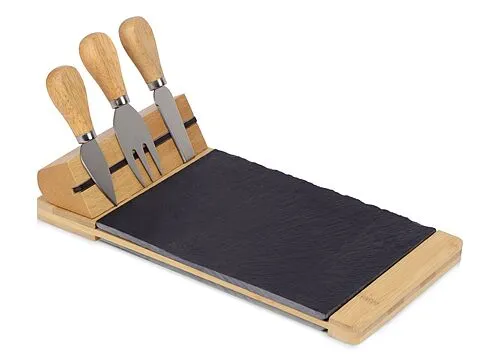 Набор для сыра из сланцевой доски и ножей Bamboo collection Taleggio (Р)