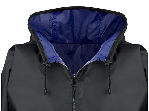 Дождевик Bi-color унисекс, синий классический/черный