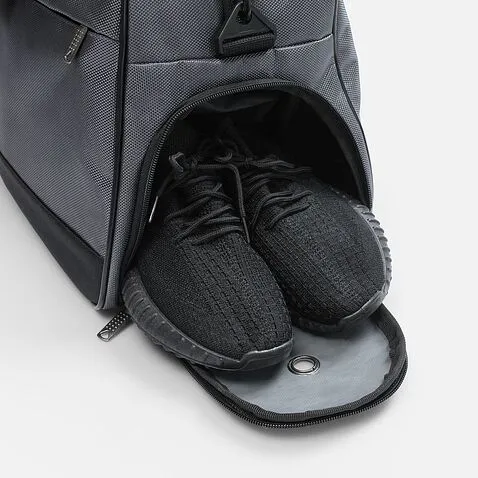 Спортивная сумка Atlantes, светло-серая с черным