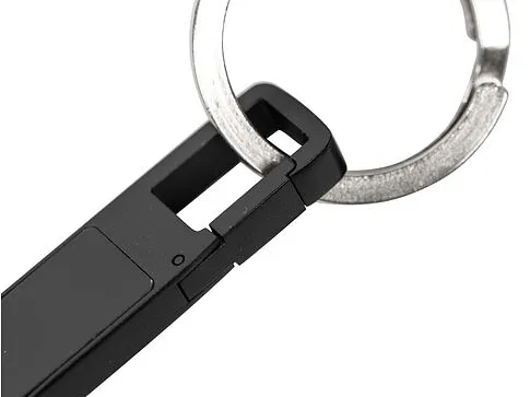 USB 2.0- флешка на 32 Гб c подсветкой логотипа Hook LED, темно-серый, синяя подсветка