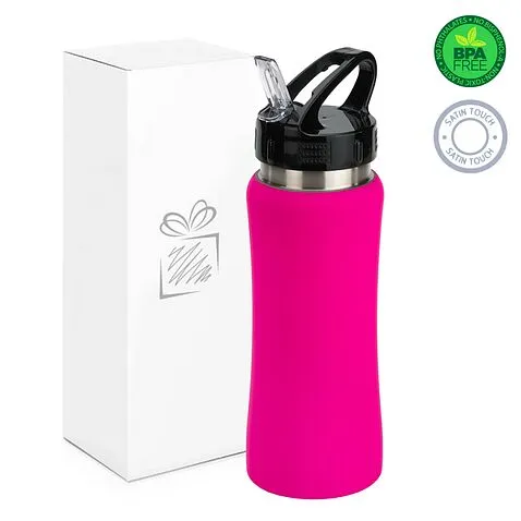 Металлическая термоизолирующая бутылка для воды 600 ml, HB01RO, розовый Металлическая термоизолирующая бутылка для воды 600 ml, HB01RO, розовый