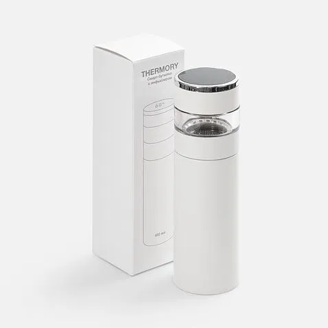 Смарт-бутылка с инфьюзером Thermory, белая