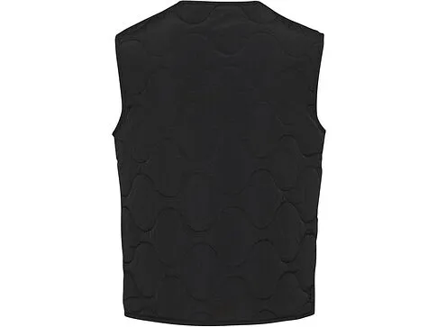 Quartz утепленный жилет унисекс из переработанного материала GRS - сплошной черный