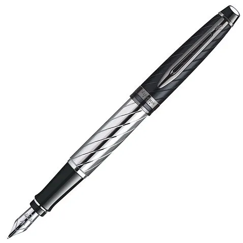 Перьевая ручка Waterman Expert Precious Black and Palladium, черный/серебристый