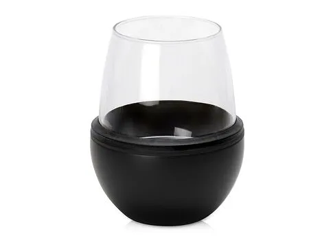 Тумблер для вина WINE KUZIE, черный (P)