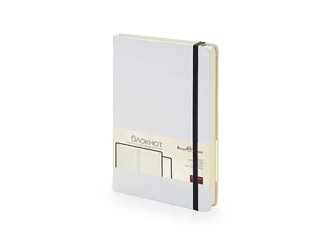 Блокнот А5 Megapolis Velvet на резинке, белый (Р)