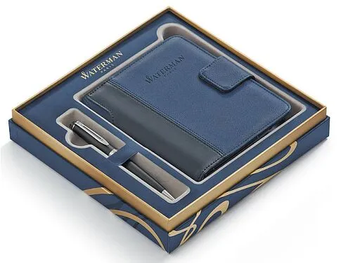 Подарочный набор WATERMAN, состоящий из шариковой ручки Waterman Expert 3 Essential, Matte Black CT и блокнота Подарочный набор WATERMAN, состоящий из шариковой ручки Waterman Expert 3 Essential, Matte Black CT и блокнота