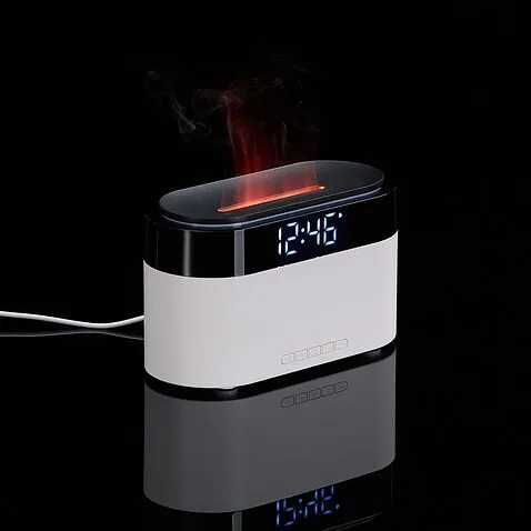 Увлажнитель-ароматизатор с часами и подсветкой ClockWave, белый