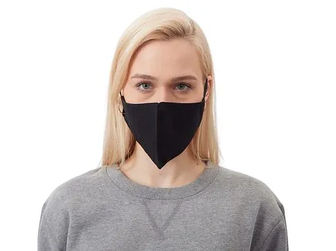 Хлопковая защитная маска для лица многоразовая анатомической формы без шва