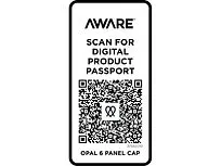 Opal с 6 панелями Aware™ кепка из переработанных материалов - Белый