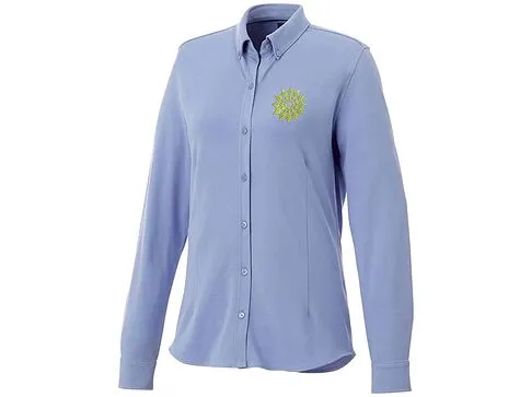 Женская рубашка Bigelow из пике с длинным рукавом, светло-синий