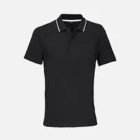 Рубашка поло унисекс Palermo, черная с белым
