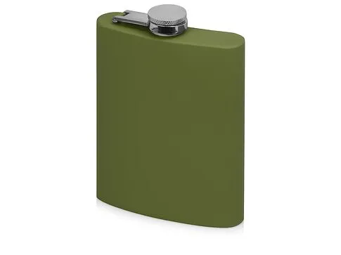 Фляжка 240 мл Remarque soft touch, 201 сталь, зеленый милитари (Р)