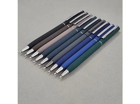 Ручка шариковая автоматическая BrunoVisconti® PALERMO цвет корпуса коричневый, soft-touch, 0.7 мм