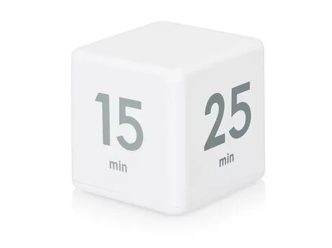 Таймер для тайм-менеджмента Time Capsule на 5-15-25-45 минут, софт-тач, белый