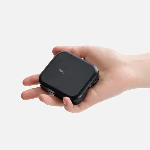 Складная станция беспроводной зарядки Trilogic, черная