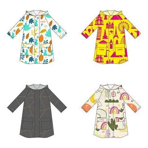 Дождевик классический RainCoat Premium на заказ, разноцветный, M/L Дождевик классический RainCoat Premium на заказ, разноцветный, M/L