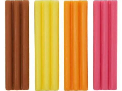 Набор Съедобный пластилин 4 кусочков (без ножа)