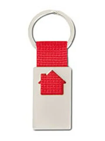 Брелок металлический с символом дом, красный Брелок металлический с символом дом, красный