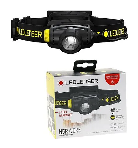 Cветодиодный налобный фонарь LED LENSER H5R WORK, 500 lm, черный Cветодиодный налобный фонарь LED LENSER H5R WORK, 500 lm, черный