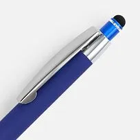 Ручка шариковая Sansen Soft Touch со стилусом, синяя