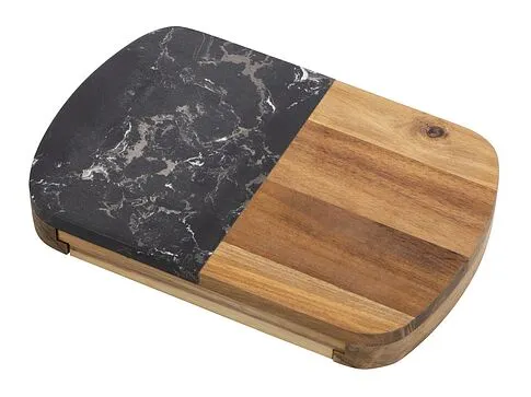 Набор для сыра в подарочной коробке из акации и мрамора Date (P)