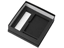 Подарочный набор с блокнотом С3, металлической ручкой и термосом, черный