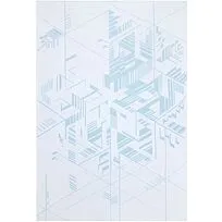 Плед Winterflake, бело-голубой с люрексом