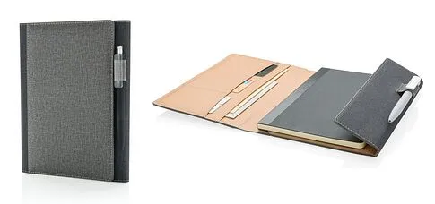 Стильный органайзер Deluxe A5 на магнитной застежке, серый