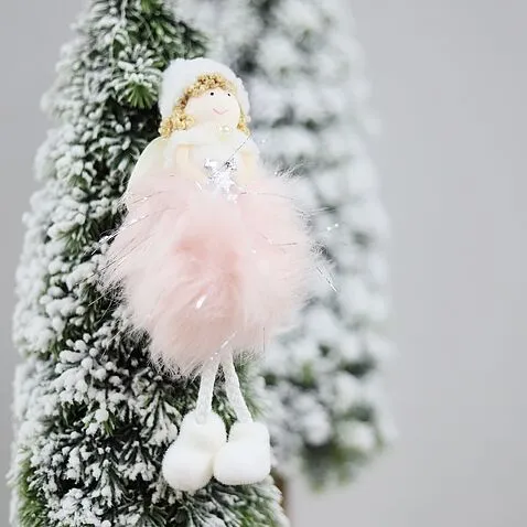 Новогоднее украшение рождественский ангел Брайтенс, розовый