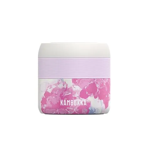 Бокс для еды из нержавеющей стали Bora Pink Blossom 400 мл с двойными стенками и вакуумной изоляцией