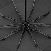 Зонт обратного сложения twoGether с двойным куполом, черный